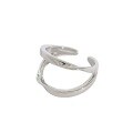 wholesale S925 Sterling Silver 429 Korean Version INS Minimalist Double-Layer Twisted Line Ring for Women, Versatile and Stylish Ring Jewelry Wholesale-0-4