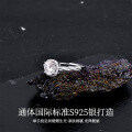 Sterling Silver Cubic Zirconia Square Solitaire Ring, Valentine's Gift-0-2