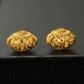 wholesale S925 ancient silver electroplated 24K gold lantern bead accessories, Nepalese old gold matching beads, DIY bracelet spacer beads-0-0