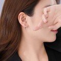 wholesale Metal S925 fashion kara super flash inlaid diamond ear studs exquisite minimalist temperament high-end sense birthday gift for girlfriend-0-2
