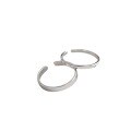 wholesale S925 Sterling Silver Korean-style INS Minimalist Plain Smooth Open Ring Women's Knuckle Ring Tail Ring Silver Band-0-4