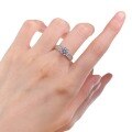 wholesale S925 Sterling Silver Staged New Simulated Diamond 60mm Round White Diamond Ring Showy Setting Bridal Ring for Women-0-4