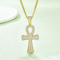wholesale S925 Sterling Silver Cross Pendant with Moissanite Hip-Hop Diamond Necklace for Men and Women-0-3