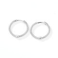 wholesale Sterling Silver Minimalist Geometric Twisted Hoop Earrings with Latch Back, Small and Niche Design, Versatile and Trendy-0-4
