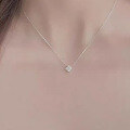 wholesale S925 silver jewelry-style four-leaf clover pendant women's lightweight luxury elegant collarbone necklace for live streaming-0-3