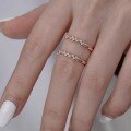 wholesale S925 Sterling Silver Red Elk Full Body Ins Style Bar Ring Vintage Personality Exquisite Women's Heart Commuter Versatile-0-3