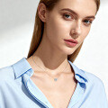 S925 Silver D Color Moissanite Simple Sparkling Necklace-0-0