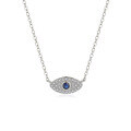 wholesale 925 Sterling Silver Vintage Zircon Evil Eye Necklace For Women, Small Batch Fashion Cross-border Choker-0-4