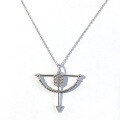 wholesale S925 Sterling Silver Fashion Creative and Trendy Couple Matching Necklace with Cupid's Arrow Design-0-4