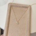 wholesale S925 Sterling Silver Iris Flower Pendant Necklace for Women, Luxury Minimalist Diamond-Accented Collarbone Chain-0-6