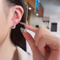 wholesale S925 Sterling Silver Korean-style Creative Geometric Hollow-Out Design Ear Clasp, Daily Commute Versatile New Women's Earrings-0-3