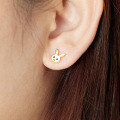 wholesale 925 Sterling Silver Minimalist Zircon Rabbit Small Stud Earrings Wholesale-0-3