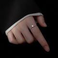 wholesale S925 silver Nalan ring for women, Korean style elegant and sophisticated with diamond six-prong open adjustable ring J8539-0-1