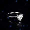 S925 Silver Heart-Shaped Moissanite Ring, 2ct Heavy Craft Factory Live-0-1