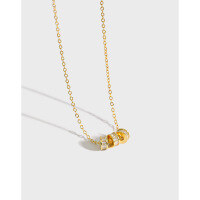 wholesale S925 Sterling Silver 153 Days Korean Fashion Elegant Light Luxury Square Zirconia Pendant Choker Necklace for Women-Platinum 925 silver