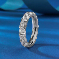 wholesale S925 silver new jewelry style, luxurious full pave 40mm round eternity ring, hot-sellingins cross-border-R1210 Platinum Ring>No. 8