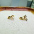 wholesale S925 Sterling Silver Overall Red Elk Claw-shaped Small and Unique Personality Stud Earrings Ear Cover Versatile Daily Temperament Light Luxury French Style for Women-0-2