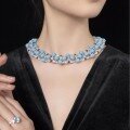 wholesale Metal: 925 Silver Gold Plated Pendant Chain Zircon HRJ Blue Turquoise High-end Jewelry Luxury Necklace for Women-0-1