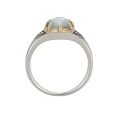 wholesale S925 silver plated 14K gold electroplated color-separated labradorite ring, French light luxury styledesign by Dunli Jewelry-0-4
