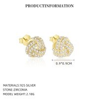 wholesale S925 Sterling Silver。-E5669_18K yellow plated_925 silver 925 silver