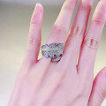 wholesale S925 Silver New Luxury Full Diamond Women's Open Ring, Fashionable European and American Style-0-3