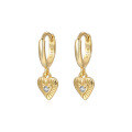 wholesale S925 Silver Heart Zircon Earrings For Women, Cross-border Layering Winter Ear Jewelry-0-1
