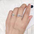 wholesale S925 sterling silver minimalist style European and American ins-style 6*9mm pigeon egg ring stackable-0-1
