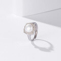 wholesale S925 Sterling Silver Freshwater Pearl Ring for Women, Summer New Trendy Fashion Adjustable Index Finger Ring Jewelry-0-5