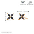 wholesale 925 Sterling Silver Colorful Zircon Flower Stud Earrings For Women-0-13