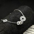 wholesale S925 Sterling Silver Fashionable Full-Diamond Coin "Wealth and Prosperity" Bracelet for Women, Niche National Trend Retro Design Hand Jewelry-0-2