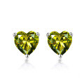 wholesale S925 Sterling Silver Fashion Minimalist Women's Zodiac Birthstone Cubic Zirconia Heart-shaped Stud Earrings-0-12