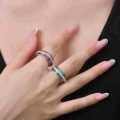 wholesale S925 Silver 15mm Round Wish Come True Ring Minimalist Women's Style Direct from Jewelry Factory-0-3