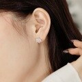 wholesale S925 Sterling Silver Women's Light Luxury New Floral Stud Earrings with Colorful Zirconia Design, Sweet and Fresh Style-0-3