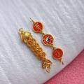 wholesale Gold-plated 925 ancient silver fittings, enamelextender chain, Five Emperor Coins, koi fish extender chain, DIY bead string-0-1