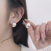 wholesale S925 Sterling Silver Curved Brushed Earrings, Luxury Ear Accessories with European and American High-End Exaggerated Studs, Factory Direct-YFR516/approx. 4g 925 silver