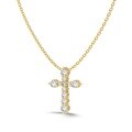 wholesale S925 Sterling Silver European and American Cross Pendant Necklace for Women, Minimalist and Versatile with Zirconia Collarbone Chain-0-12