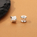 wholesale S925 Sterling Silver Bamboo Knot Circle Pendant Bead Accessory Tube Bead for DIY Bracelet Necklace Factory Direct-0-4