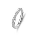 wholesale S925 Sterling Silver Original Design High-end Couple Rings Adjustable Plain Band Rings Valentine's Day Gift-0-96