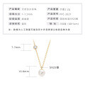 S925 Sterling Silver Geometric Hollow Design Natural Freshwater Pearl Necklace-0-31