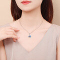 wholesale S925 Sterling Silver Enamel Butterfly Necklace Women's Original Design, Forest Style Clavicle Chain, Small Luxury, High-End Feel Clavicle Chain-0-2