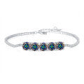 Sterling Silver Cross-Border Four-Prong Moissanite Bracelet-0-17
