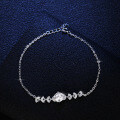 925 Silver Moissanite Geometric Minimalist Women's Bracelet Live Wholesale-0-0
