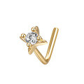 wholesale 925 Sterling Silver L-bar Star Zircon Nose Ring For Women-0-0