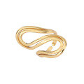 wholesale Metal S-shaped letter exaggerated minimalist ins creative design line stackable knuckle ring-0-4