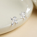 wholesale S925 Sterling Silver Floral Stud Earrings for Women, Sweet and Sophisticated Autumn-Winter Style, Versatile and Elegant Wholesale Earrings-0-2