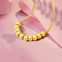 wholesale S925 Sterling Silver Ten Perfect Necklace for Women, Light Luxury Niche Design, Smile Pendant Necklace, Minimalist Neck Chain-Perfect Necklace (Copper with Gold Plated)