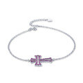 wholesale S925 Sterling Silver Cross Bracelet for Women, European and American Style Luxury Bracelet, Small Fragrance Style Best Friend Chain, Cross-Border New Accessory-0-4