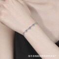S925 Sterling Silver Moissanite Bracelet with Heart Design-0-2