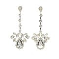 wholesale S925 silver jewelry new crown tassel earrings for women, simple and elegant long drop earrings-0-4