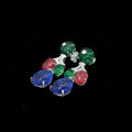 wholesale Gold-plated 925 Silver Blue-Green High Carbon Diamond Fruit Basket Pattern Simple and Versatile Earrings for Women-0-2